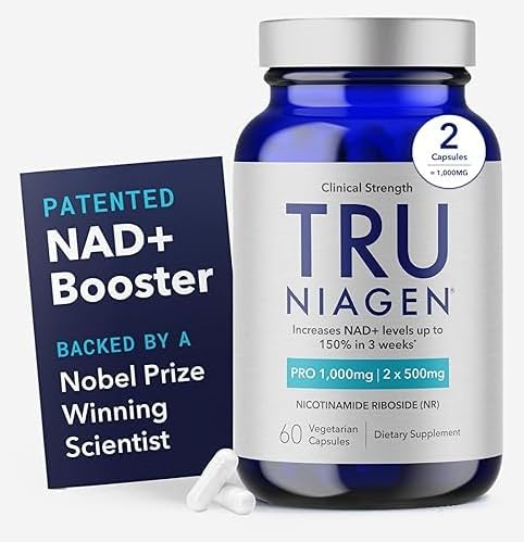 TRU NIAGEN NAD+ Supplement with Nicotinamide Riboside – Cellular Energy Support – 30 Capsules