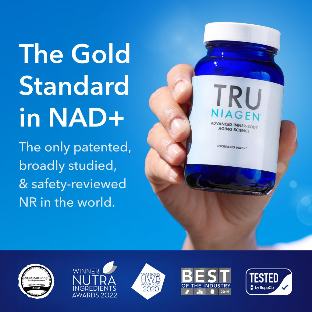 TRU NIAGEN NAD+ Supplement with Niagen 300mg – Cellular Energy Support – 30 Servings