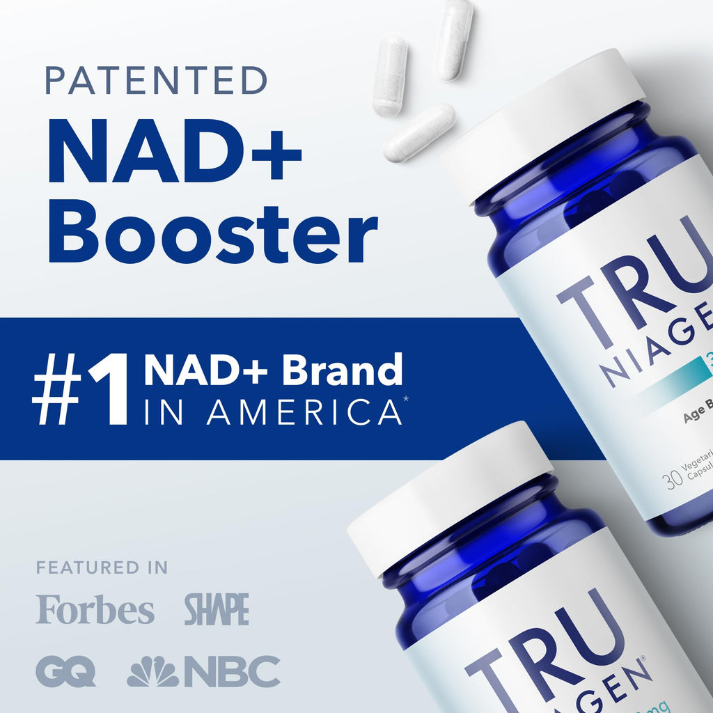 TRU NIAGEN NAD+ Supplement with Niagen 300mg – Cellular Energy Support – 30 Servings