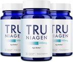 TRU NIAGEN NAD+ Supplement with Niagen 300mg – Cellular Energy Support – 30 Servings (3 Bottles)