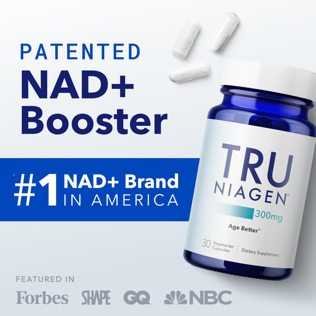 TRU NIAGEN NAD+ Supplement with Niagen 300mg – Cellular Energy Support – 30 Servings