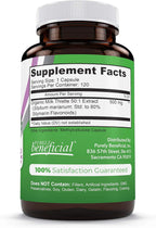 PURELY beneficial Organic Milk Thistle Capsules, 50:1 Milk Thistle Extract, Liver Cleanse & Antioxidant Support, 120 Veg Capsules, Vegan & Non-GMO