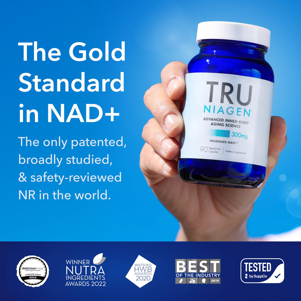 TRU NIAGEN NAD+ Supplement with Niagen 300mg – Cellular Energy Support – 30 Servings